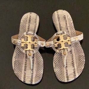 Tory Burch Miller Snake-embossed sandal Size 7.5M